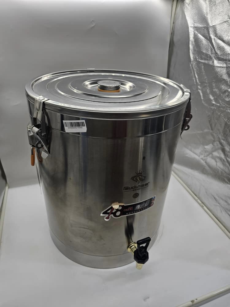 Distributeur de boissons et d’aliments isotherme en acier inoxydable avec robinet